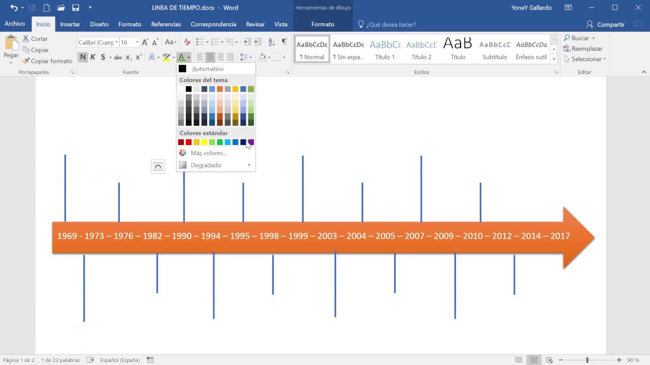 ¿cómo Hacer Una Línea De Tiempo En Word El Mundo Geek 🥇