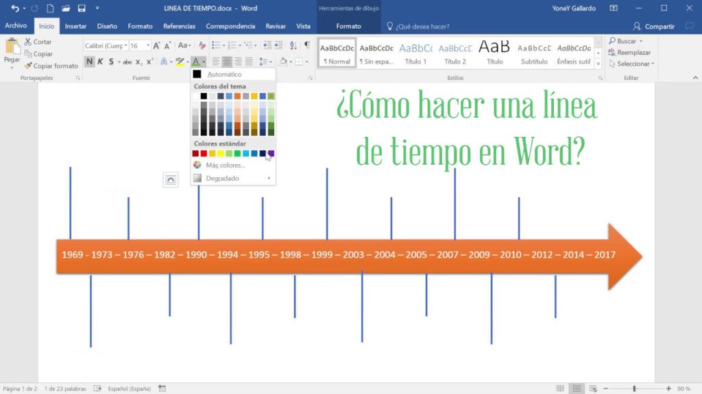 ¿cómo Hacer Una Línea De Tiempo En Word El Mundo Geek 🥇